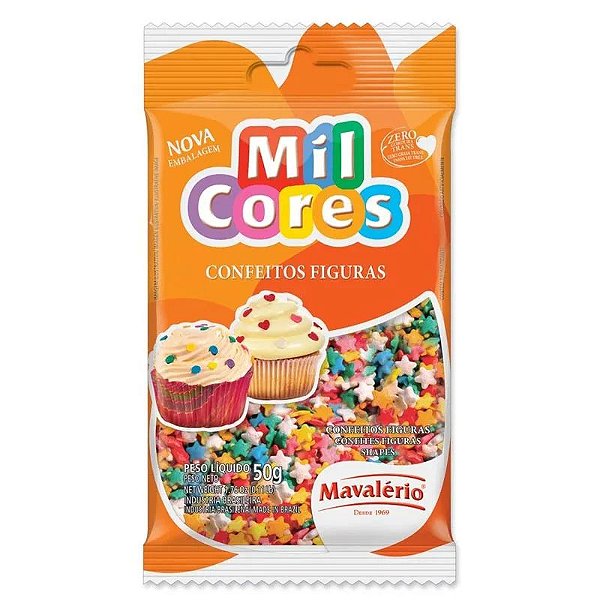 Confeito Figura Estrelinha - 50g Mavalério