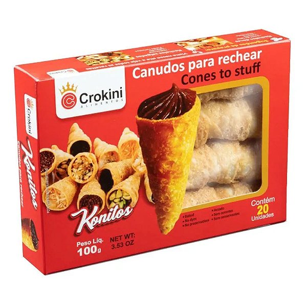 Canudo Para Rechear Crokini - Caixa com 20 Unidades