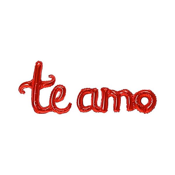Balão Metalizado Vermelho Te Amo 16" 48cm