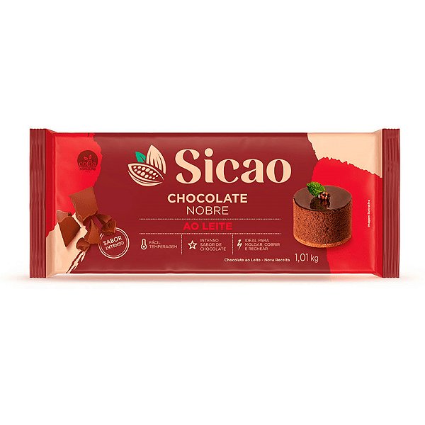 Chocolate Nobre Barra ao Leite 1,01 Kg  - SICAO