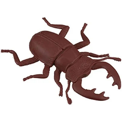 Besouro Grande de Borracha Realista Halloween 13cm x 9,5cm - 1 Unidade