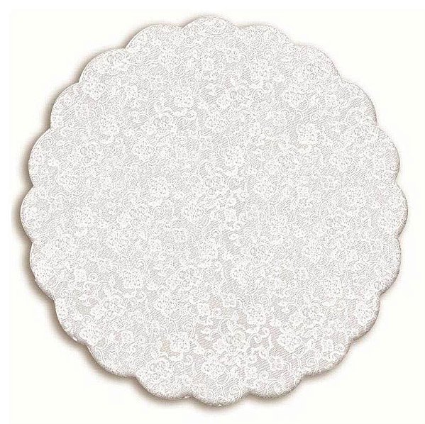 Fundo Rendado Redondo Branco 9cm - 100 Unidades