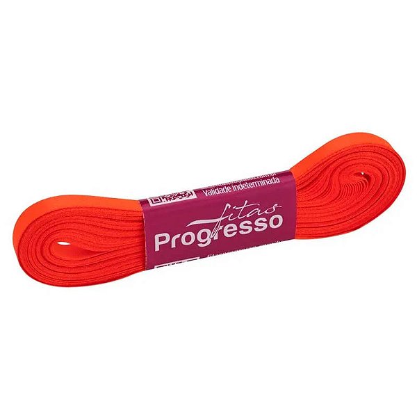 Fita Cetim Simples 7mm x 10metros - Laranja