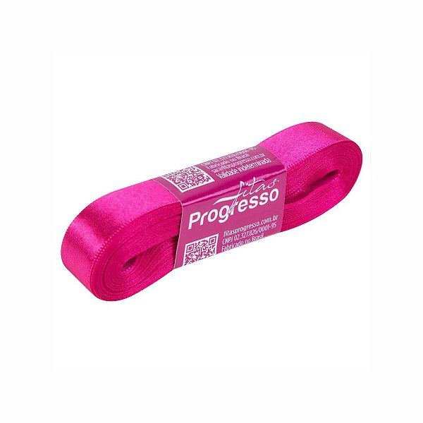 Fita Cetim Simples 15mm x 10metros - Pink