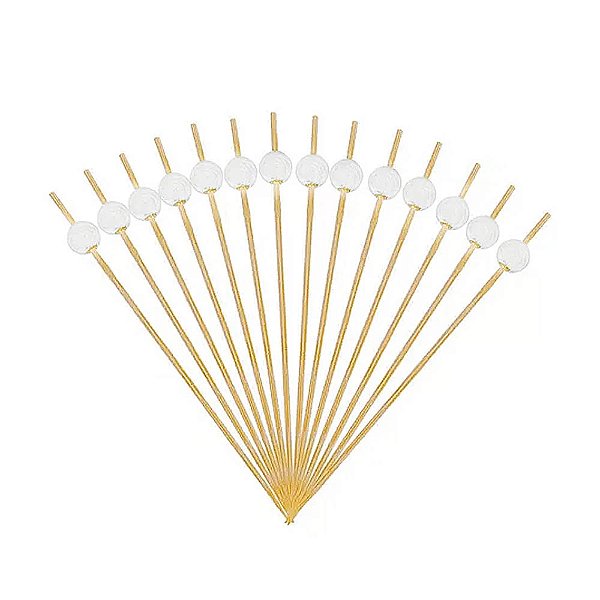 Palito de Bambu P/ Petiscos Pérola 12cm - 24 Unidades