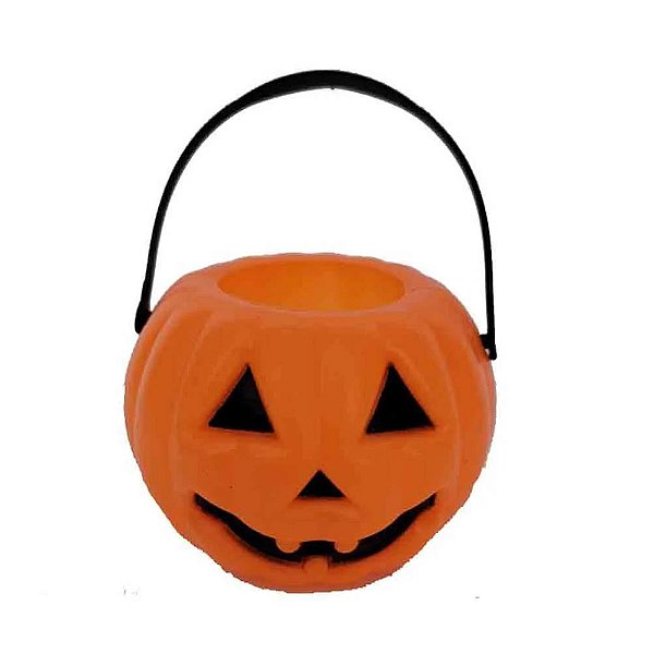 Mini Balde de Halloween Abóbora - 5cm x 7cm