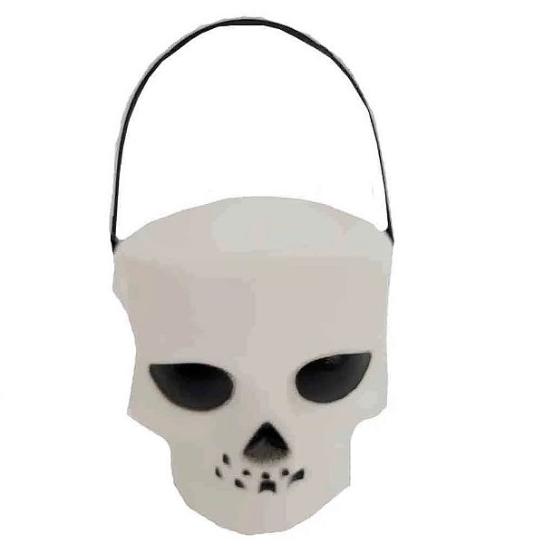 Mini Balde de Halloween Caveira - 5cm x 7cm