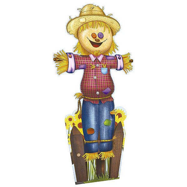 Totem Espantalha Masculino Festa Junina - Altura 1,50 Metro x 68cm largura
