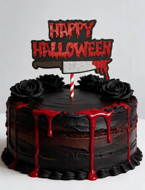Topo de Bolo em EVA 3D Halloween
