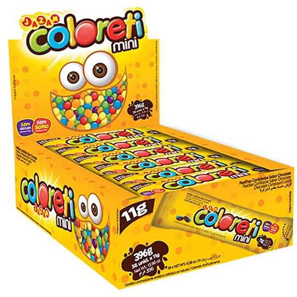 Confeito Chocolate Mini Coloreti 11g - 36 Un