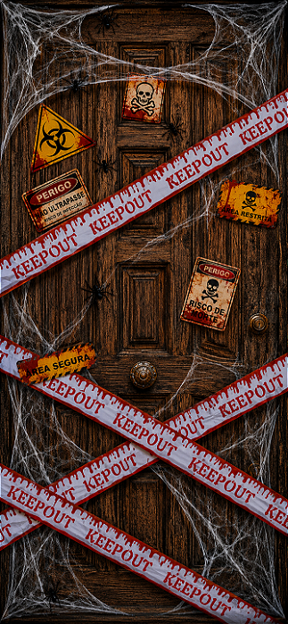 Faixa Decorativa Halloween Keep Out – 50 Metros