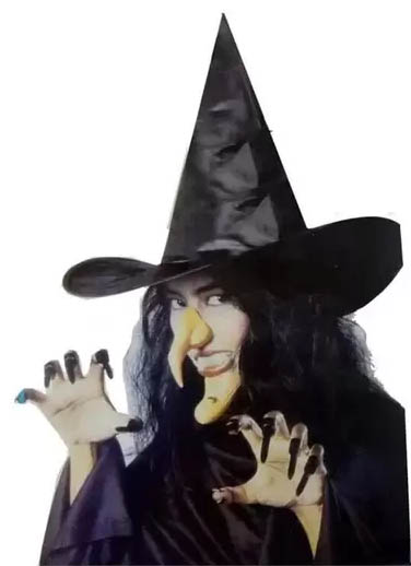Kit Fantasia Bruxa Completo – Nariz, Queixo, Unhas, Dentadura e Chapéu