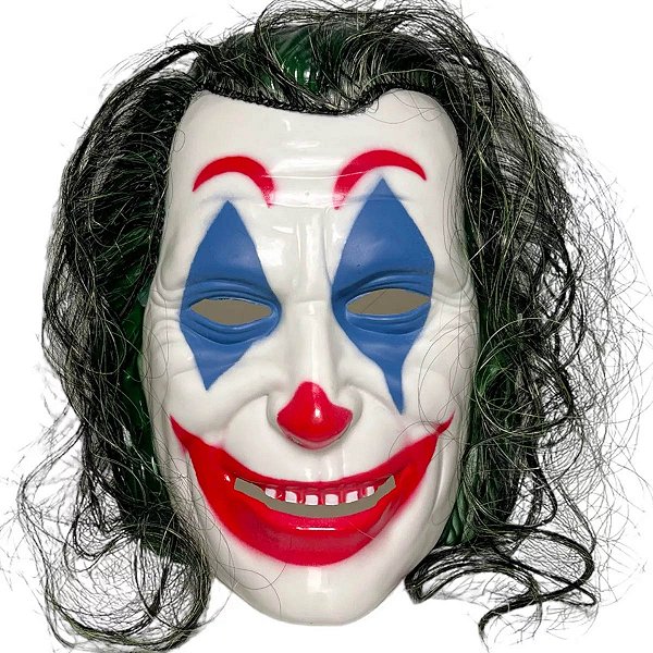 Máscara Coringa Palhaço Assustador Com Peruca De Cabelo Verde