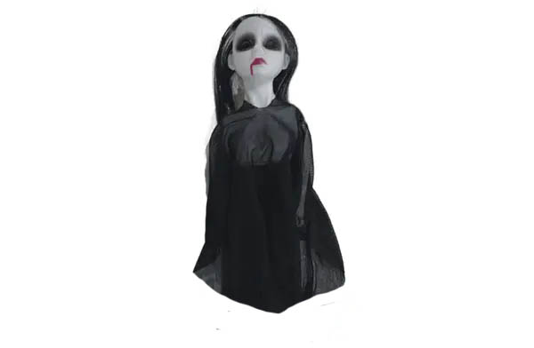 Boneca Fantasma com Som e Luz – Preta – 40cm