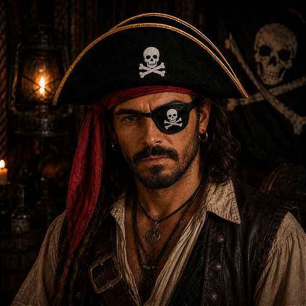 Óculos Pirata Festa - 1 Unidade