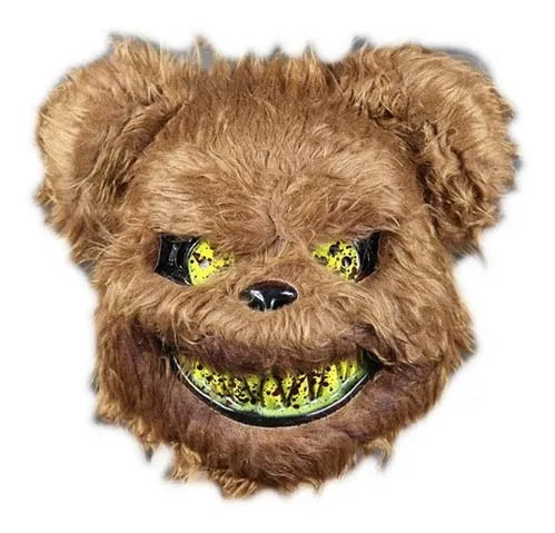 Máscara Festa Halloween Urso Terror Marrom Assustador