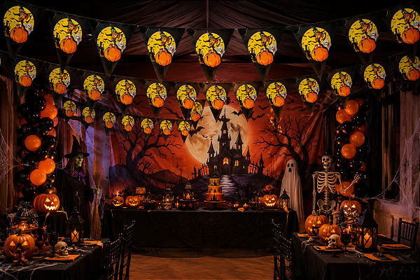 Bandeirola de Halloween Decorativa - 2 Metros