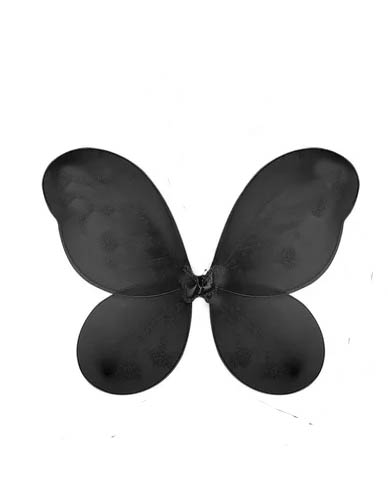 Asa de Borboleta Infantil para Fantasias - Cor Preto e Transparência