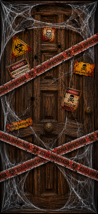 Faixa Decorativa Halloween - Zona Infectada - 6 Metros