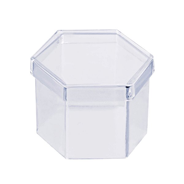 Caixinha Sextavada de Lembrancinha Transparente - 10 Unidades