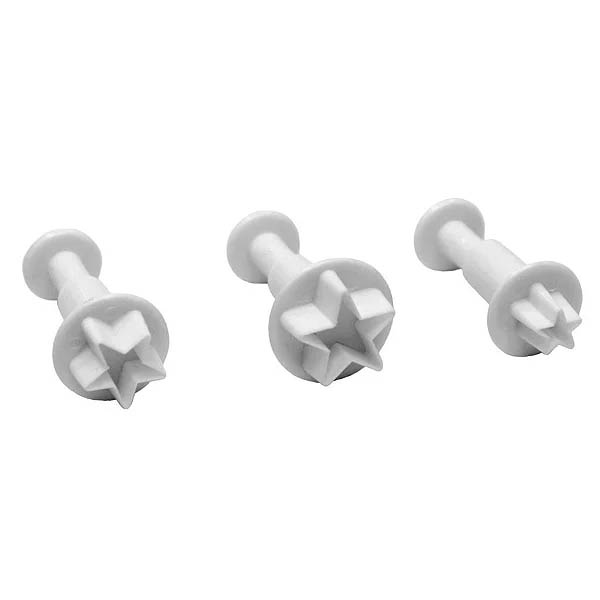 Ejetor de Plástico - Estrela Cinco Pontas - 3 PÇs