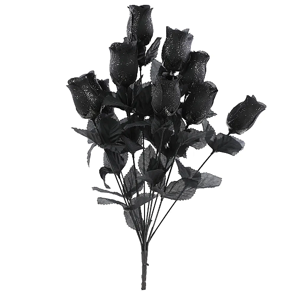 Flor Aurea Preta 45cm Halloween