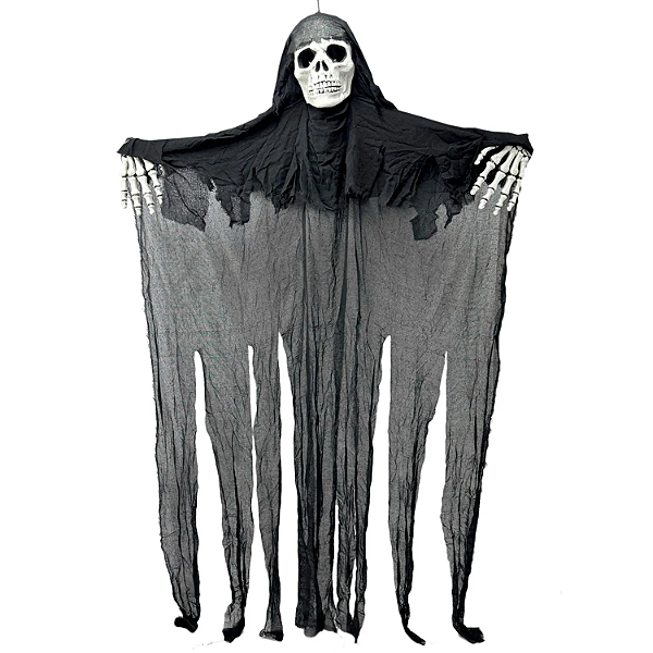 Cortina Halloween Caveira Austin com Luz 225cm