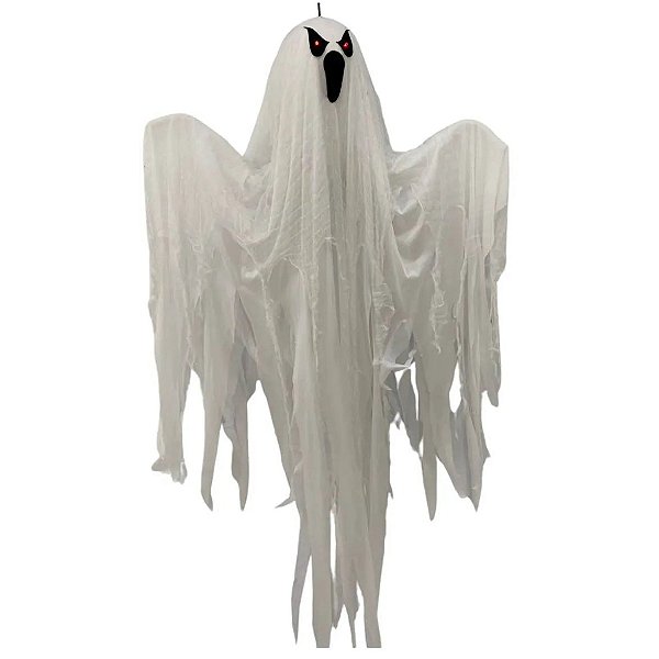 Fantasma Pendurado Com Sensor Movimento e Luz - 153x70x15cm
