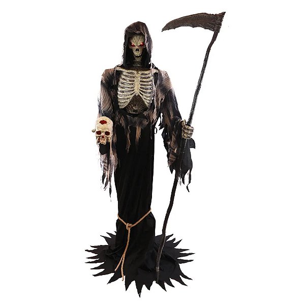 Caveira Voldemort Com Som, Luz e Movimento 220cm - Bivolt - 1 Unidade