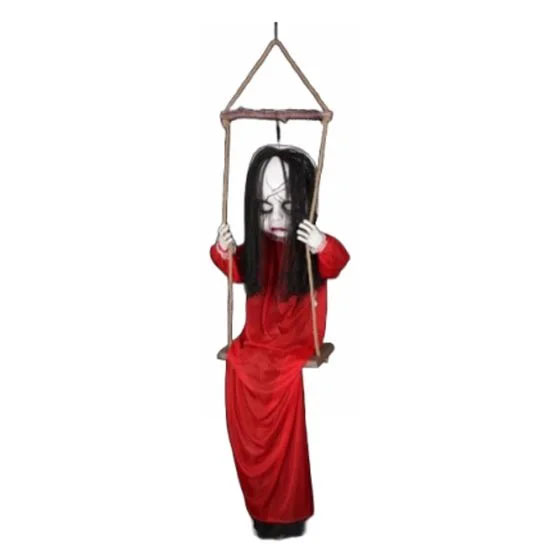Boneca no Balanço Halloween Com Som e Luz 1,80 Metros