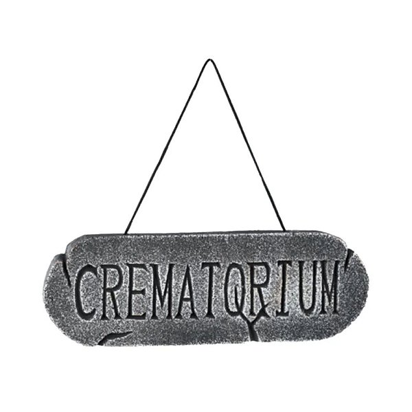 Placa de Porta Crematório Halloween - 1 unidade