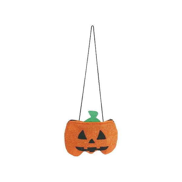 Bolsinha Abóbora Laranja de Halloween - 20,5cm - 1 unidade