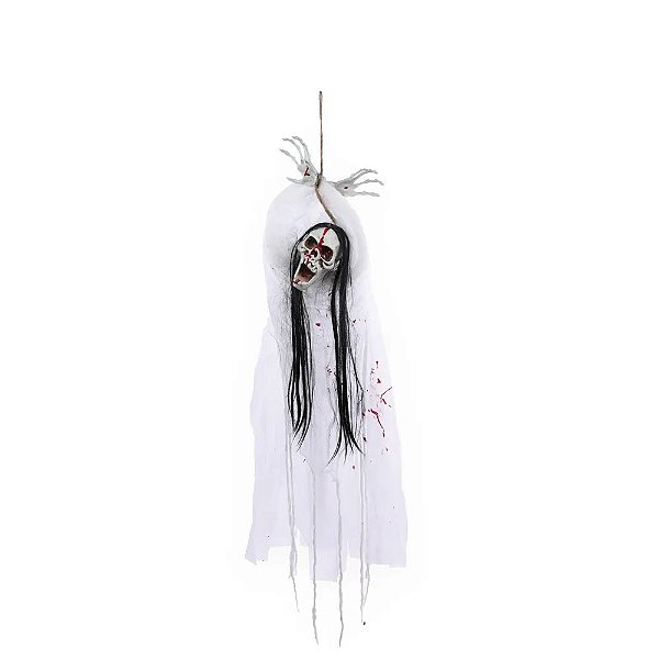 Enfeite Decorativo de Halloween - Caveira Lauren - 90cm - 1 unidade