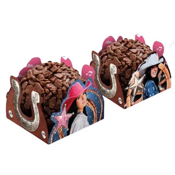 Porta Forminha Para Doces Festa Ana Castela 3,5x3,5cm - 40 Unidades
