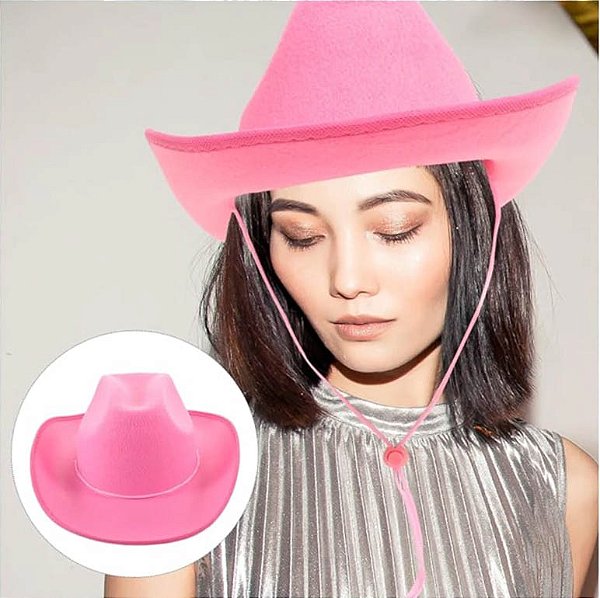 Chapéu Cowboy Nacarado Furta-cor Rosa / Pink