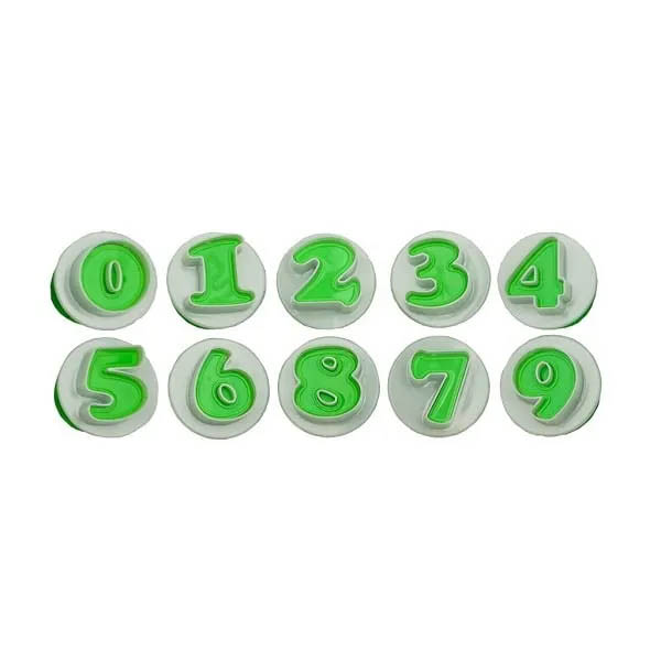 Jogo Ejetores Plástico Números - 10 Peças