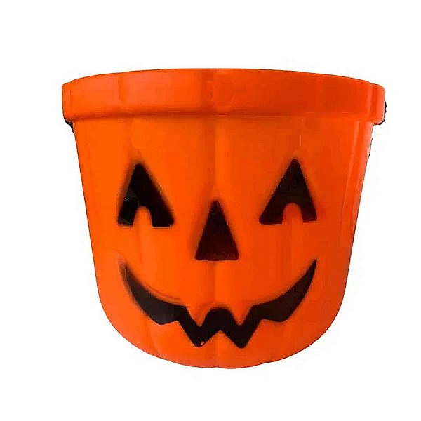 Balde para Doces Abóbora Halloween sem Alça - 18cm x 14cm