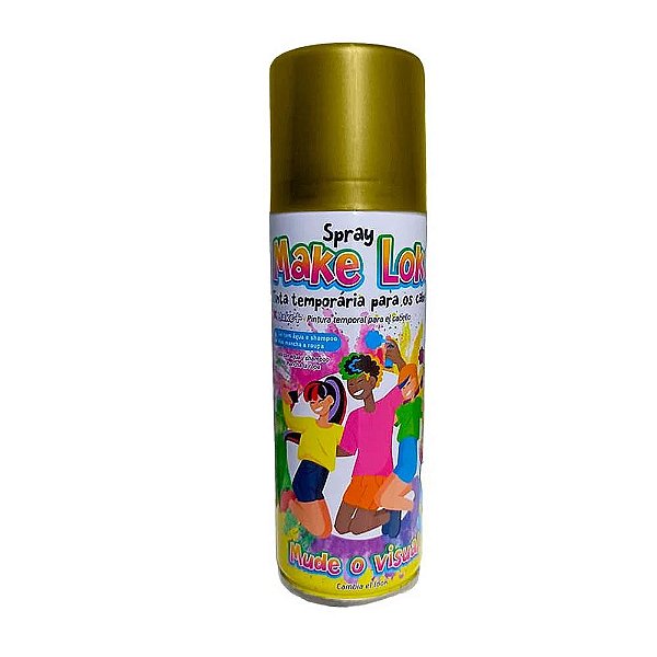 Tinta Spray Temporária Para Cabelo Dourado - 120 ml