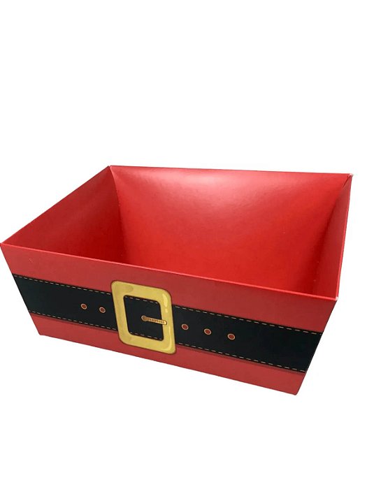 Cesta De Cartão Trapézio - Cinto Noel - Louvre Natal - 1 Unidade
