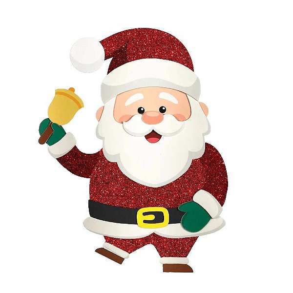 Painel Papai Noel EVA Glitter 48cm