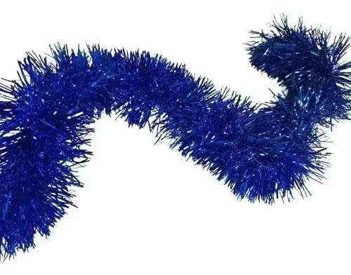 Festão de Natal Metalizado Azul - 2 Metros x 5cm