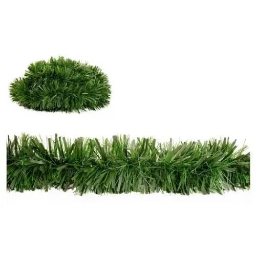Festão de Natal Metalizado Verde - 2 Metros x 9cm