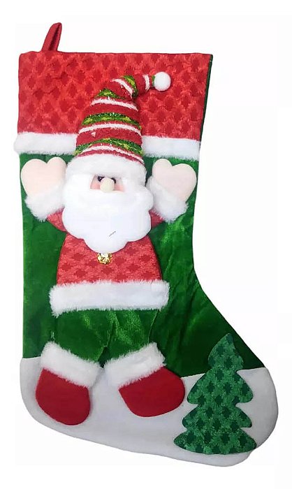 Enfeite Bota De Pelucia Bonecos 3d Botas Natalinas - 43cm