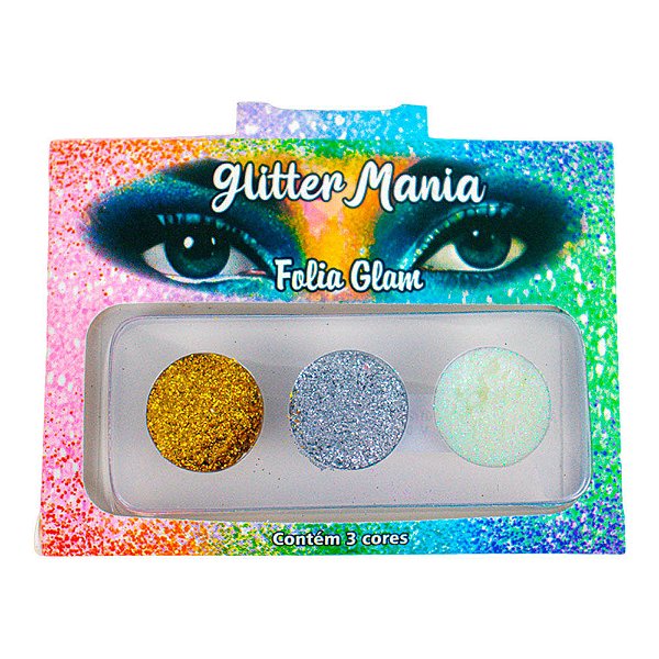 Paleta de Glitter 3 Cores Rostinho