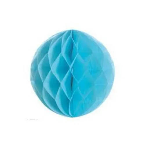Balão Colmeia Origami Festa Azul Claro de 20 cm