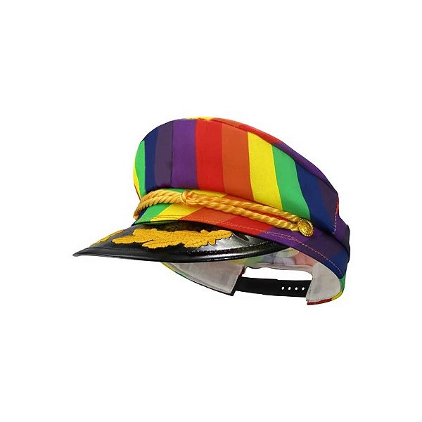 Chapéu Quepe Arco Iris Metalizado Festas Carnaval