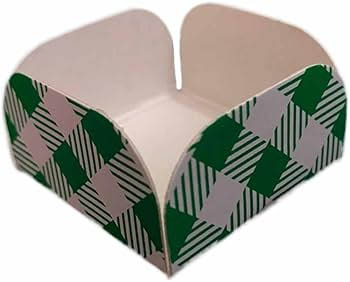 Porta Forminha 4 Pétalas Xadrez Verde para Docinhos - 30 Unidades