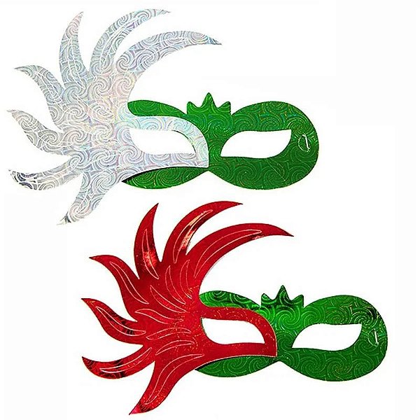 Máscara Fenix Metalizada - Cores Sortidas - 6 Unidades