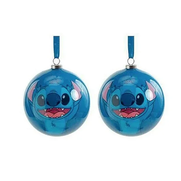 Bola Natalina Stitch 8cm - 4 Unidades