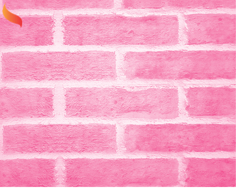 TNT Estampado Tijolinho Rosa - 1 metro